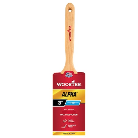Wooster 3" Flat Sash Micro Tip Bristle, Paint Brush 4232
